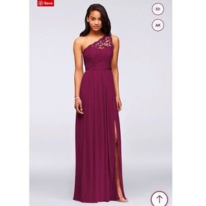 I Davids Bridal wine bridesmaid dress